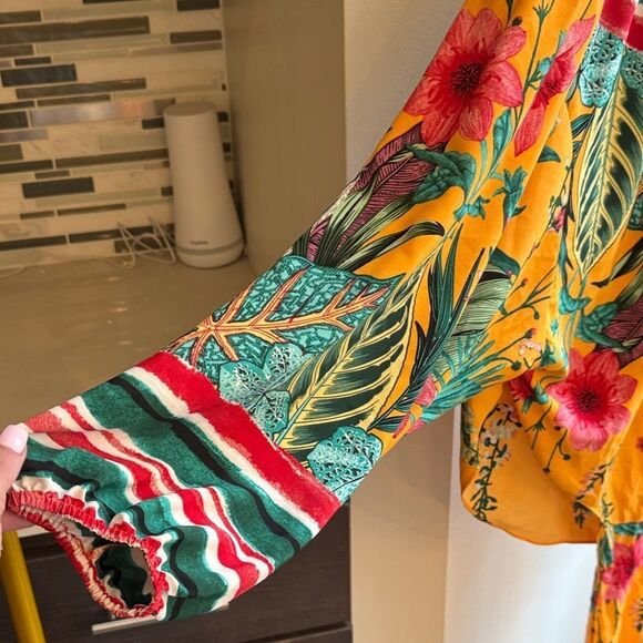 Umgee Vibrant Floral Off-Shoulder Blouse - Picture 5 of 7